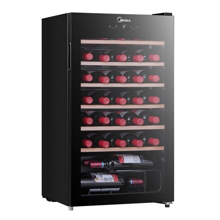 Midea Wine Cooler , MDRW150FGG22W , Energy efficiency class Class G , Free standing , Bottles capacity 34 , Black