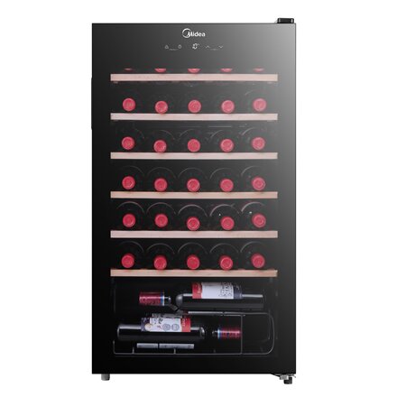 Midea Wine Cooler , MDRW150FGG22W , Energy efficiency class Class G , Free standing , Bottles capacity 34 , Black