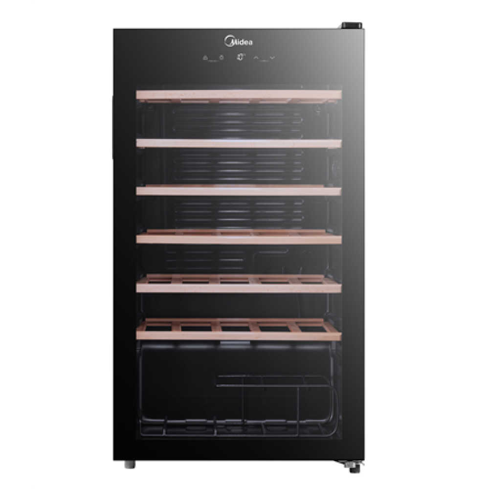 Midea Wine Cooler , MDRW150FGG22W , Energy efficiency class Class G , Free standing , Bottles capacity 34 , Black