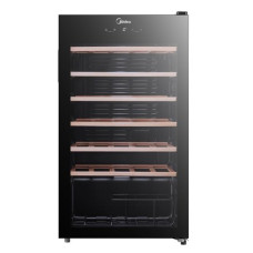 Midea Wine Cooler , MDRW150FGG22W , Energy efficiency class Class G , Free standing , Bottles capacity 34 , Black