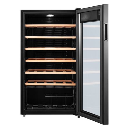 Midea Wine Cooler , MDRW150FGG22W , Energy efficiency class Class G , Free standing , Bottles capacity 34 , Black
