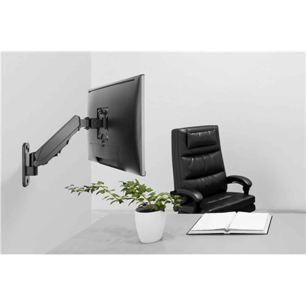 Digitus Wall mount , DA-90396 , Adjustable Height, Rotate, Tilt , 17-32 , Maximum weight (capacity) 8 kg , Black