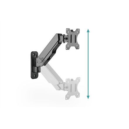 Digitus Wall mount , DA-90396 , Adjustable Height, Rotate, Tilt , 17-32 , Maximum weight (capacity) 8 kg , Black