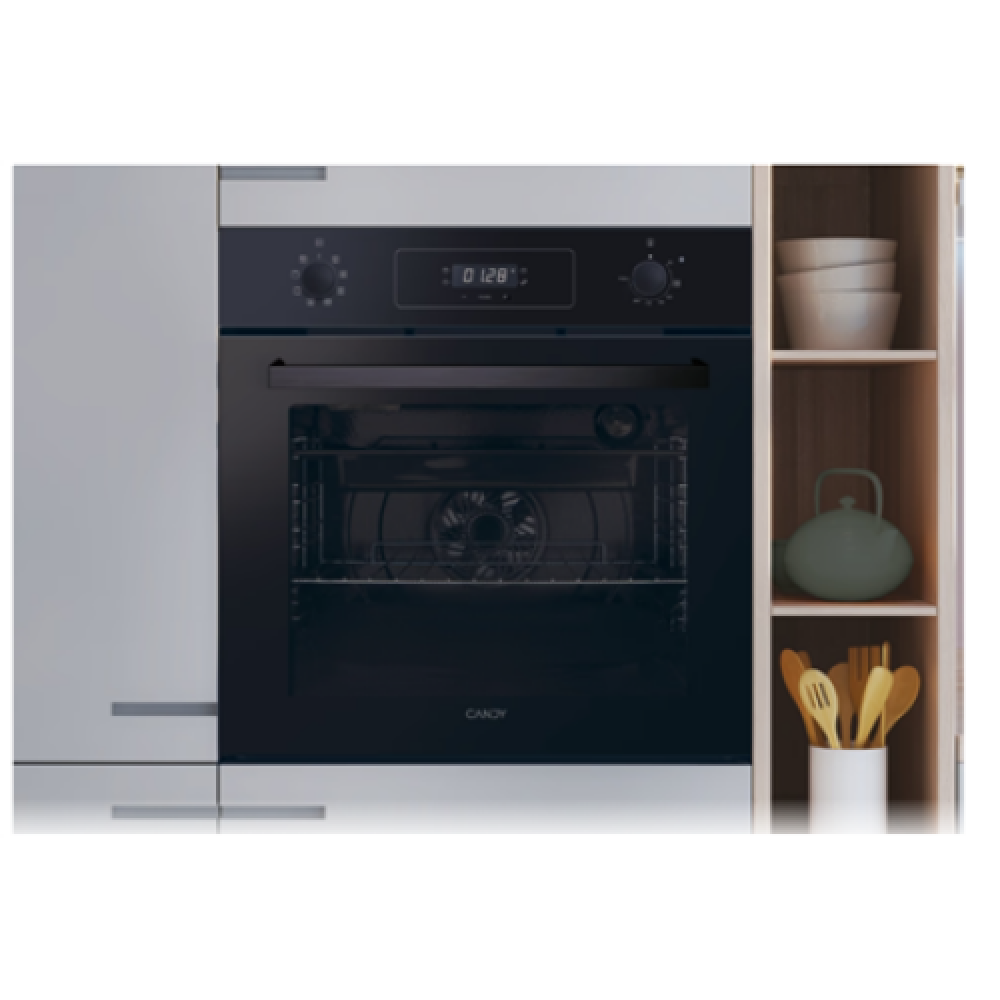 Candy Oven , FIDC X605/CA , 65 L , Electric , Aquactiva , Mechanical and electronic , Steam function , Height 59.5 cm , Width 59.5 cm , Black