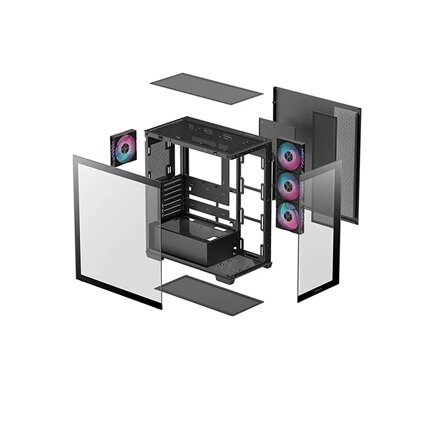 Deepcool CG580 4F , Black , Mid Tower , ATX PS2