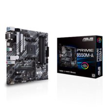 Asus PRIME B550M-A Processor family AMD, Processor socket AM4, DDR4, Memory slots 4, Supported hard disk drive interfaces M.2, SATA, Number of SATA connectors 4, Chipset AMD B, Micro ATX