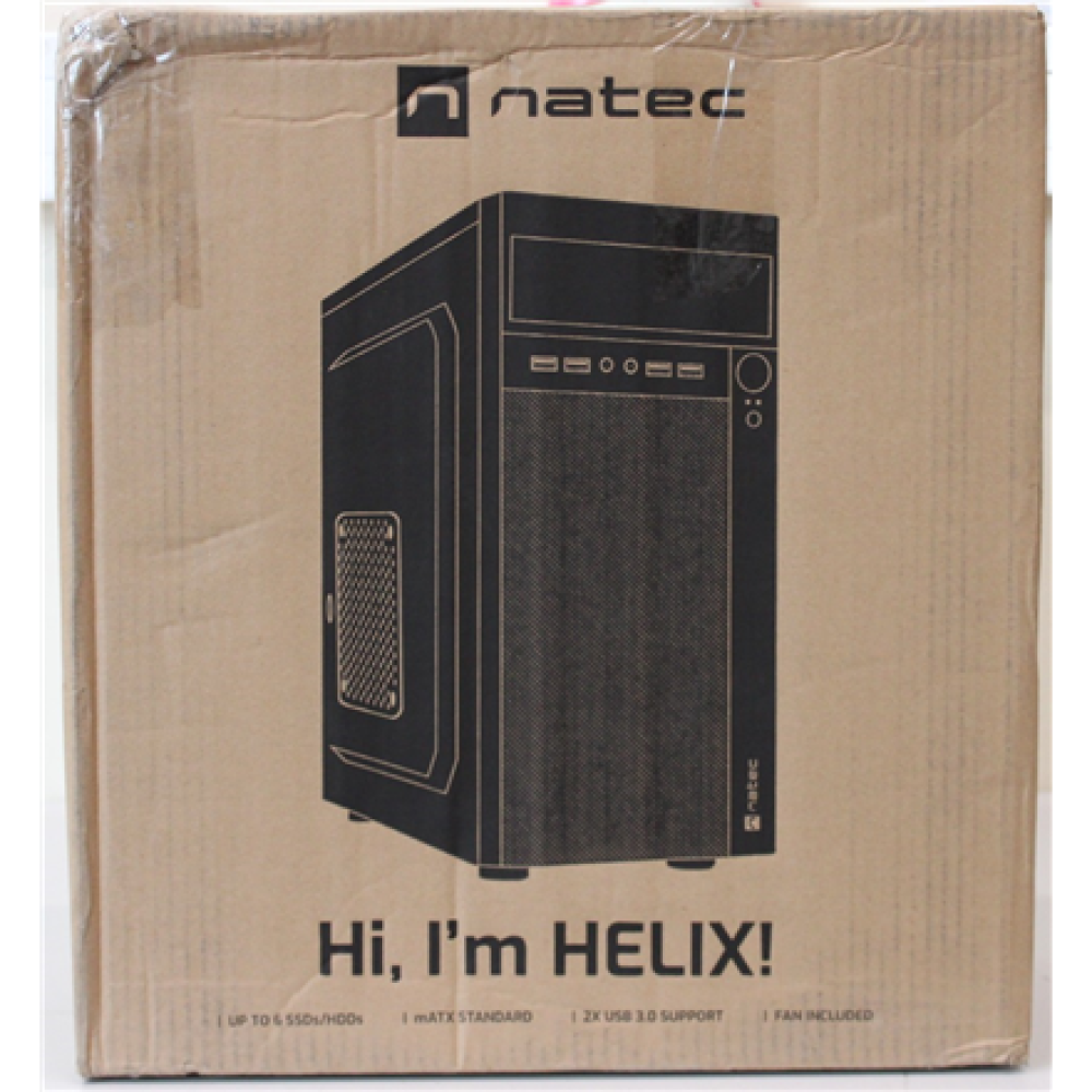 SALE OUT. , Natec , PC Case , Helix Matx , Black , Mini Tower , DAMAGED PACKAGING