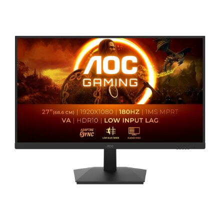 AOC 27G15N2 , 27 , VA , FHD , 16:9 , 180 Hz , 1 ms , 1920 x 1080 pixels , 300 cd/m² , HDMI ports quantity 1 , Warranty 36 month(s)