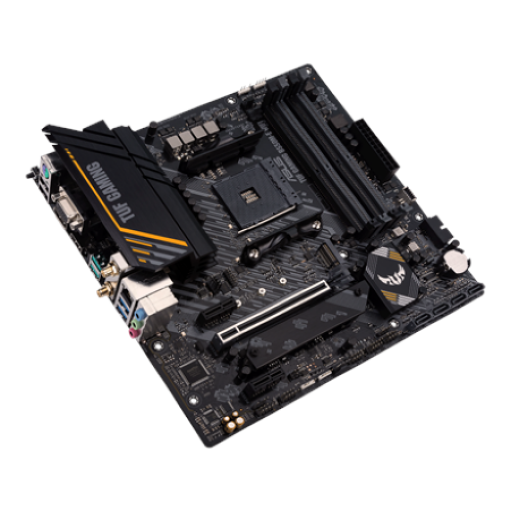 Asus TUF GAMING B550M-E WIFI Processor family AMD, Processor socket AM4, DDR4 DIMM, Memory slots 4, Supported hard disk drive interfaces SATA, M.2, Number of SATA connectors 4, Chipset AMD B550, Micro ATX