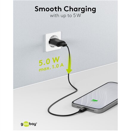 Goobay 44949 , Power adapter , USB-A , 5 V