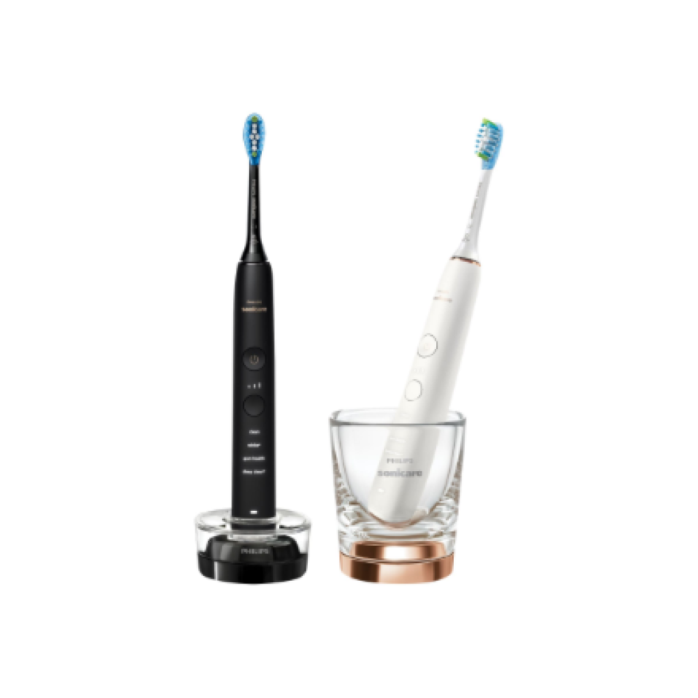 Philips hbrushes, 2-pack , HX9914/57 Sonicare DiamondClean 9000 , Rechargeable , For adults , Number of brush heads included 2 , Number of teeth brushing modes 4 , Black/White