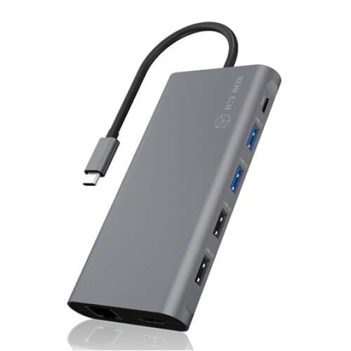 Raidsonic , 12-in-1 USB Type-C dock with PD 100W , BOX IB-DK4050-CPD , Dock , Ethernet LAN (RJ-45) ports 1 , USB 3.0 (3.1 Gen 1) Type-C ports quantity 1 , USB 3.0 (3.1 Gen 1) ports quantity 2 , HDMI ports quantity 2 , Ethernet LAN