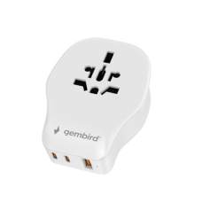 Gembird Universal travel power adapter, 20 W , TPA-1A2C20-02-W