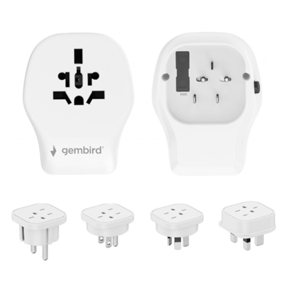 Gembird Universal travel power adapter, 20 W , TPA-1A2C20-02-W