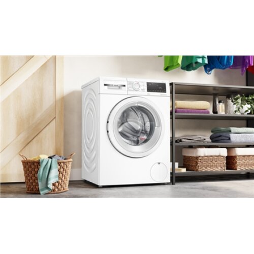 Bosch , Washing Machine with Dryer , WNA144VLSN , Energy efficiency class B , Front loading , Washing capacity 9 kg , 1400 RPM , Depth 59 cm , Width 60 cm , Display , LED , Drying system , Drying capacity 5 kg , Steam function , White