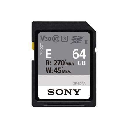 Sony , UHS-II Memory Card , SF-E SDXC Class10 , 64 GB , SDXC Memory Card , Flash memory class U3, V30