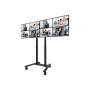 Neomounts Floor stand , ADM-875BL2 Dual screen adapter , Adjustable Height , 42-65 , Maximum weight (capacity) 40 kg , Black