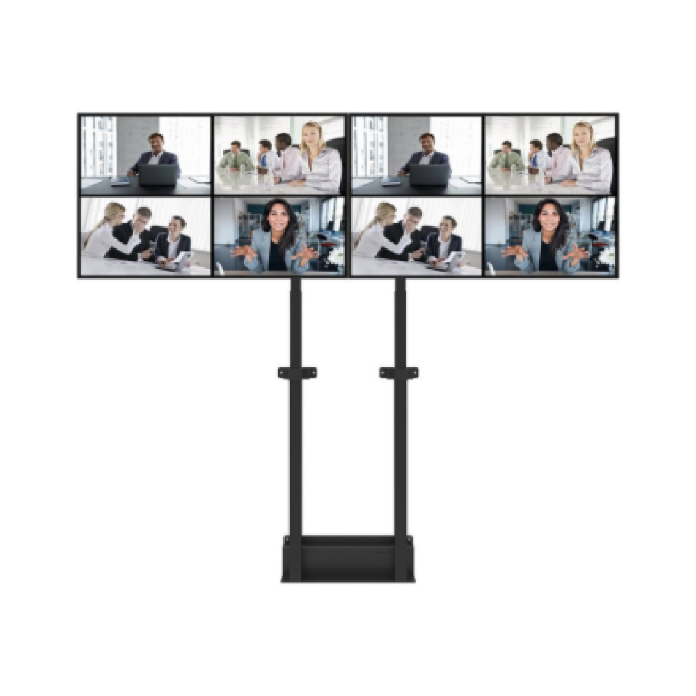 Neomounts Floor stand , ADM-875BL2 Dual screen adapter , Adjustable Height , 42-65 , Maximum weight (capacity) 40 kg , Black