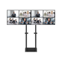 Neomounts Floor stand , ADM-875BL2 Dual screen adapter , Adjustable Height , 42-65 , Maximum weight (capacity) 40 kg , Black