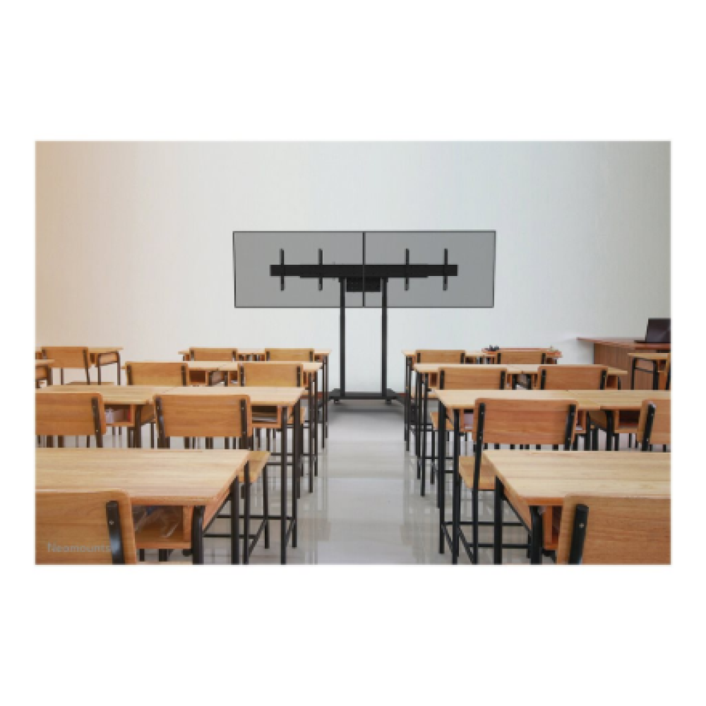 Neomounts Floor stand , ADM-875BL2 Dual screen adapter , Adjustable Height , 42-65 , Maximum weight (capacity) 40 kg , Black