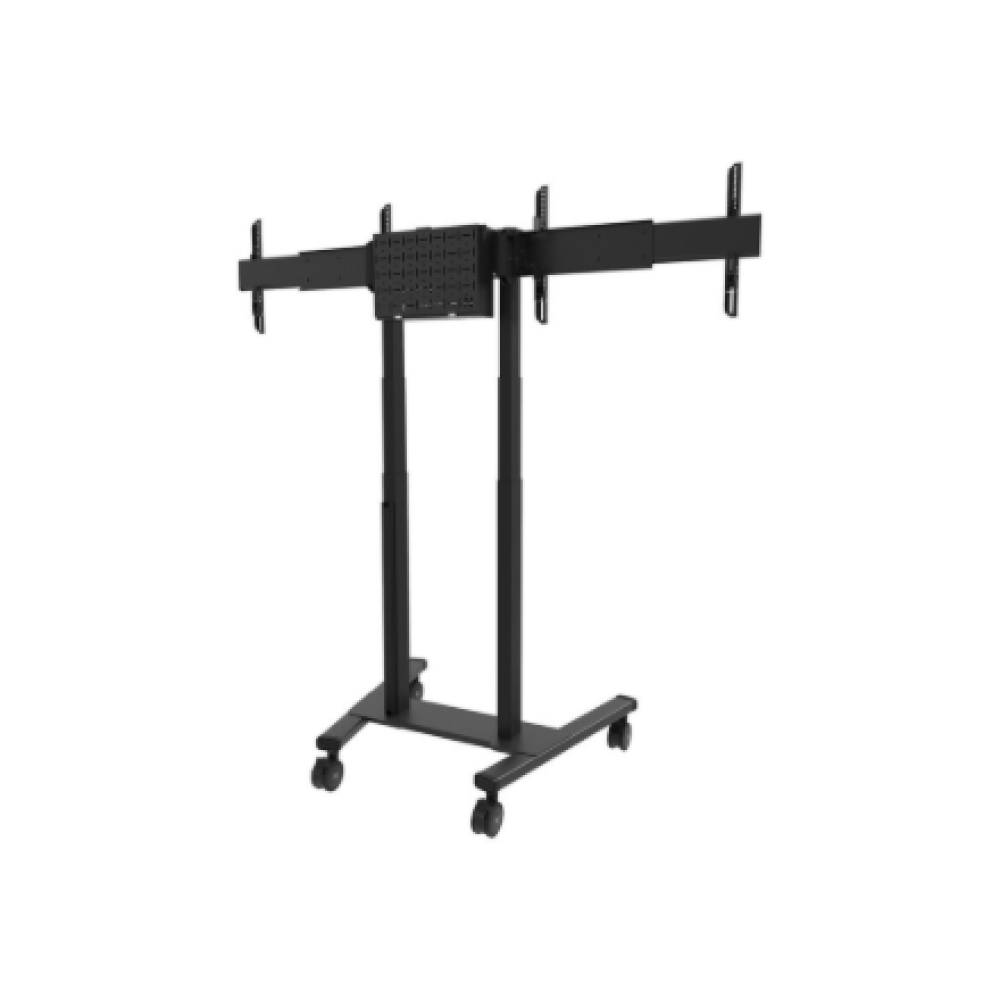 Neomounts Floor stand , ADM-875BL2 Dual screen adapter , Adjustable Height , 42-65 , Maximum weight (capacity) 40 kg , Black