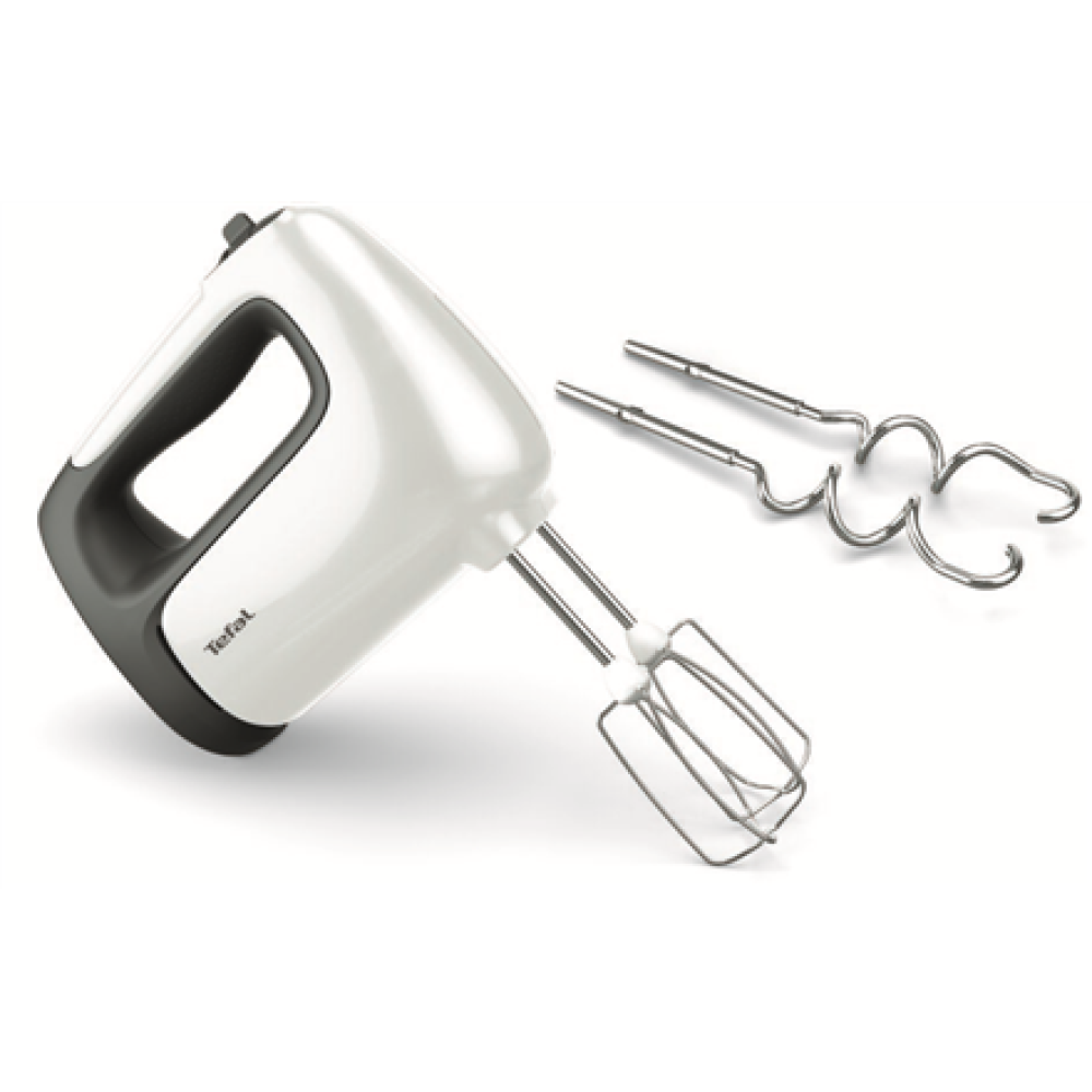 TEFAL , Hand mixer , HT460138 PrepMix , 500 W , Hand Mixer , Number of speeds 5 , Turbo mode , White/Grey