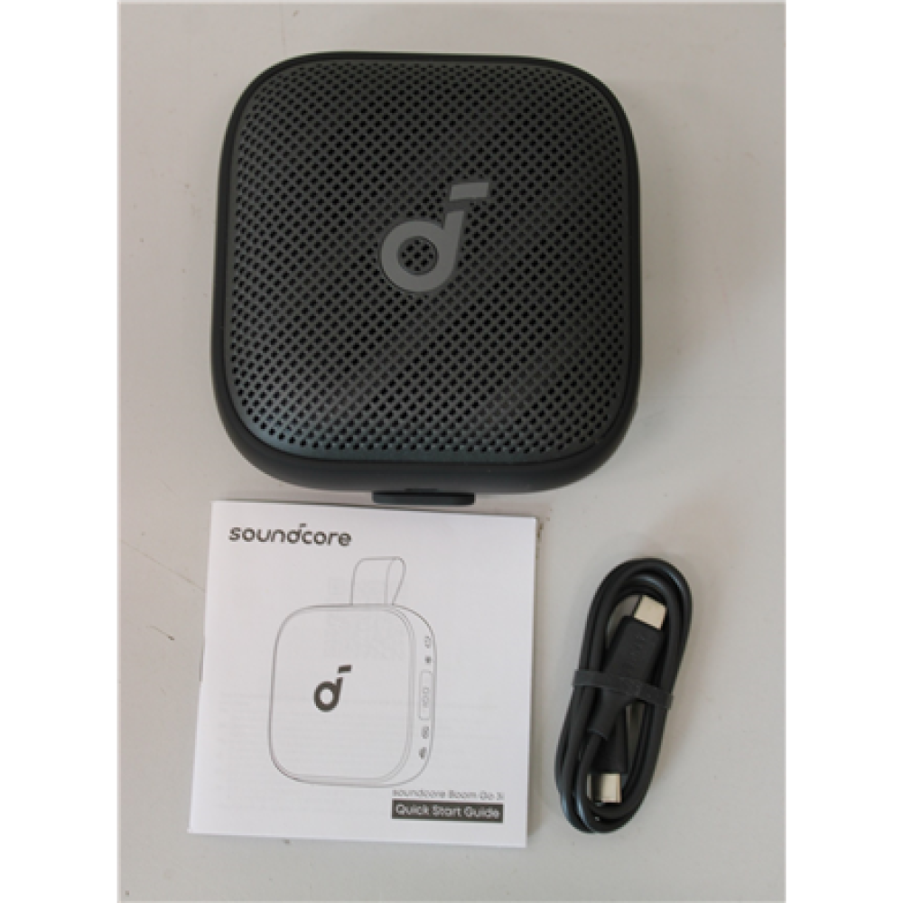 SALE OUT. Anker Soundcore Boom Go 3i Portable Bluetooth Speaker, Black , Anker Soundcore Speaker , Boom Go 3i , Warranty 24 month(s) , 15 W , Waterproof , Bluetooth , Portable , Black , DEMO