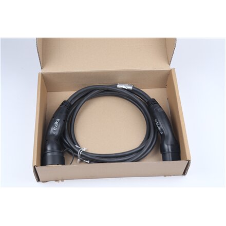 Evaka EV Charging Cable Type 2-Type 2, 22 kW, 32 A, 5 x 6 mm2, 1 x 0.5 mm2, 5 m , ITGAM3871 , Black