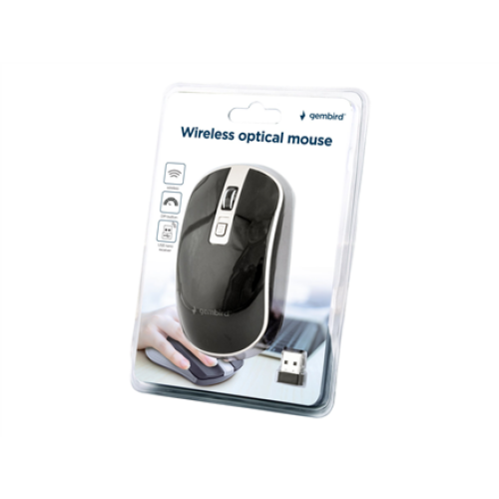 Gembird , Wireless Optical mouse , MUSW-4B-06-BS , Optical mouse , USB , Black