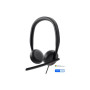 Dell , Headset , WH3024 , Built-in microphone , USB-C, USB-A , Black