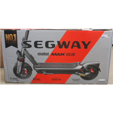 SALE OUT. , Segway MAX G3 E , eKickScooter , 2000 W , Up to 25 km/h , 11 , 24 month(s) , Black , DAMAGED PACKAGING AND PAINT, ITEM AND PARTS ARE SCRATCHED, DIRTY, INSTALLATION MARKS