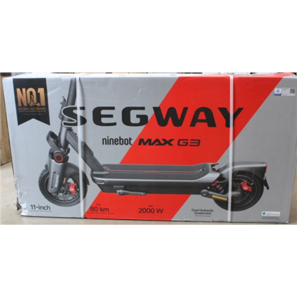 SALE OUT. , Segway MAX G3 E , eKickScooter , 2000 W , Up to 25 km/h , 11 , 24 month(s) , Black , DAMAGED PACKAGING