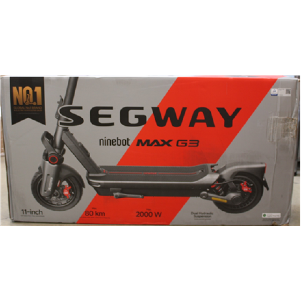 SALE OUT. , Segway MAX G3 E , eKickScooter , 2000 W , Up to 25 km/h , 11 , 24 month(s) , Black , DAMAGED PACKAGING AND PAINT, ITEM AND PARTS ARE SCRATCHED, DIRTY, INSTALLATION MARKS