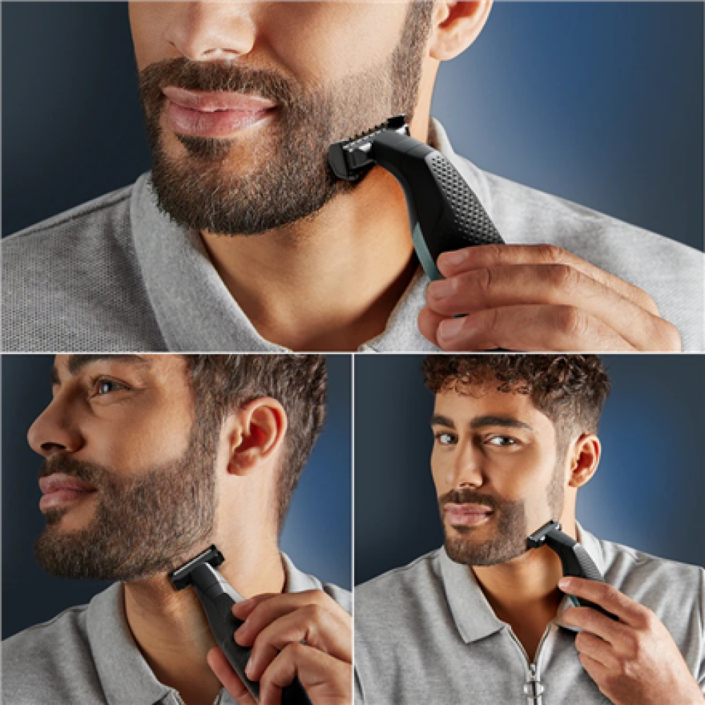 Rowenta Beard Trimmer , TN6044E0 , Cordless , Number of length steps 6 , Wet & Dry , Black/Green