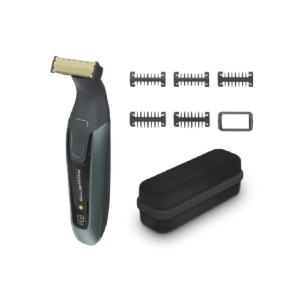 Rowenta Beard Trimmer , TN6044E0 , Cordless , Number of length steps 6 , Wet & Dry , Black/Green