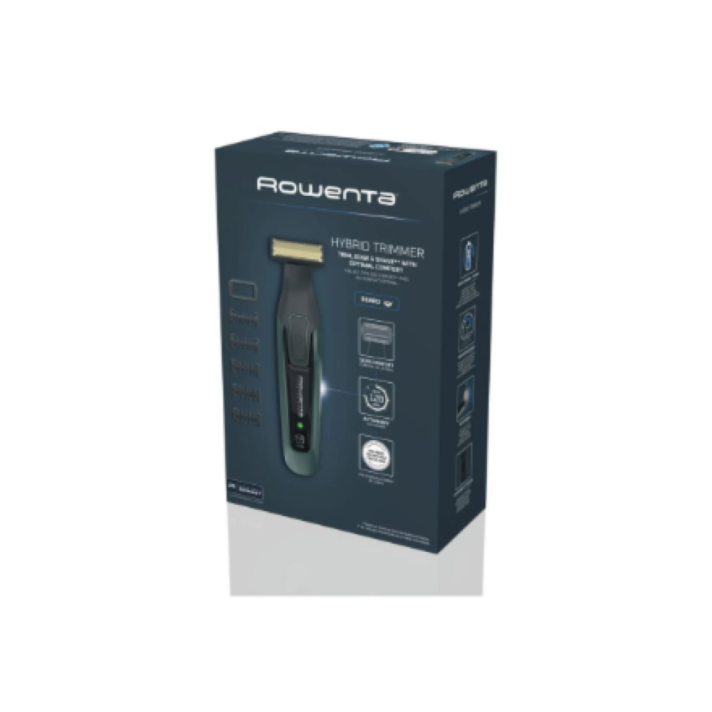 Rowenta Beard Trimmer , TN6044E0 , Cordless , Number of length steps 6 , Wet & Dry , Black/Green