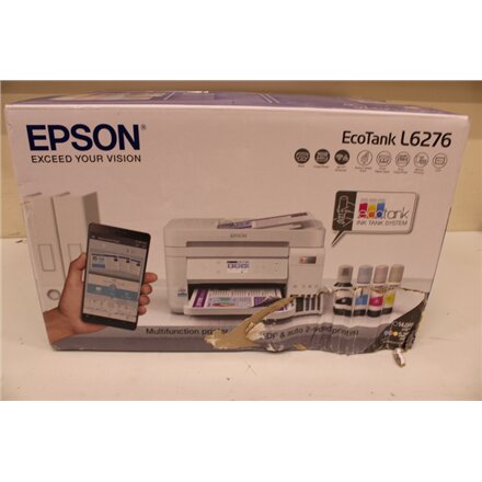 SALE OUT. , Epson Multifunctional printer , EcoTank L6276 , Inkjet , Colour , 3-in-1 , Wi-Fi , White , DAMAGED PACKAGING , Epson Multifunctional printer , EcoTank L6276 , Inkjet , Colour , 3-in-1 , Wi-Fi , White , DAMAGED PACKAGING