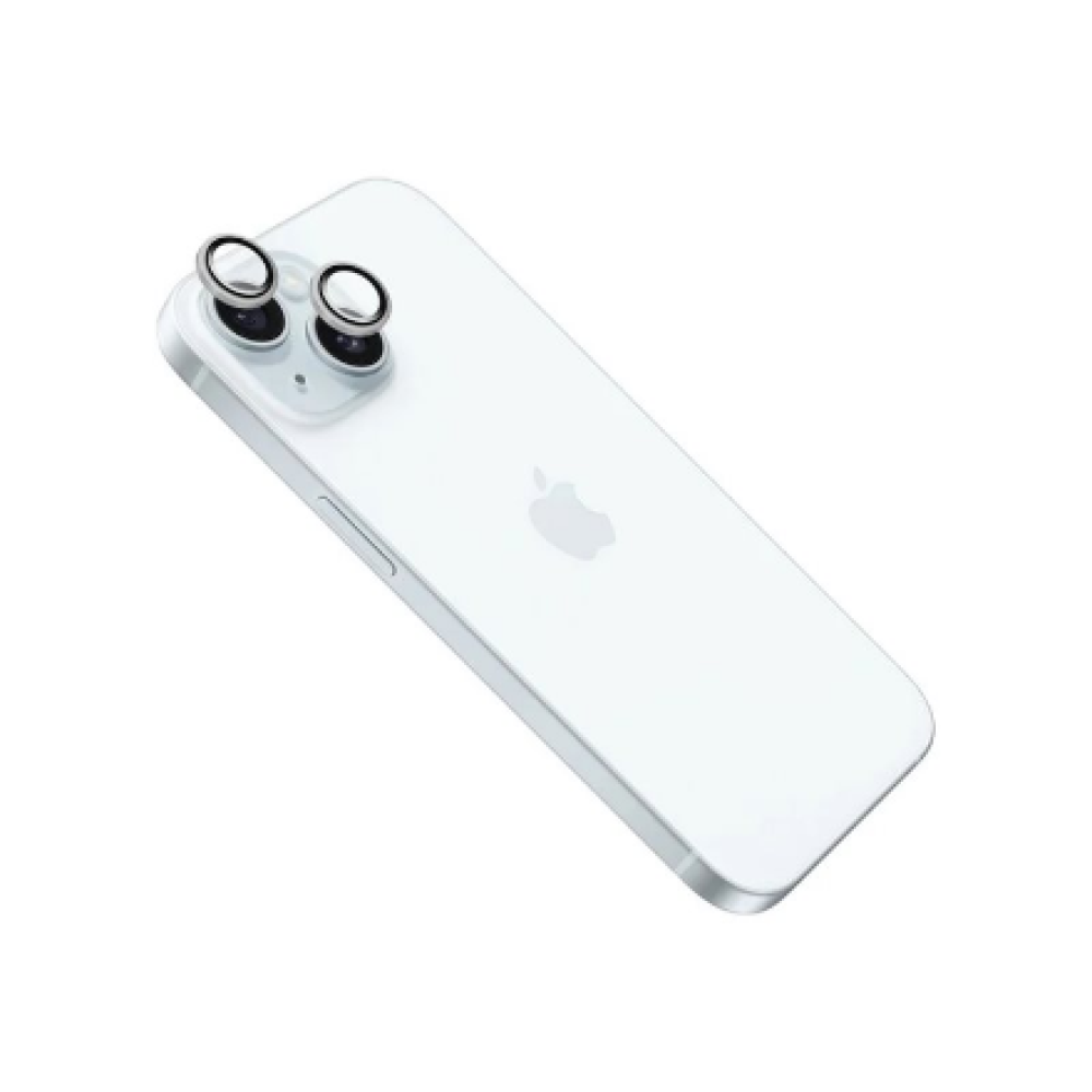 Fixed Camera glass , Apple , iPhone 16/16 Plus , Tempered glass , Silver