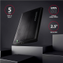 AXAGON Screwless aluminum USB 3.2 Gen 1 - SATA 6G external box for 2.5 SSD/HDD , EE25-A6M