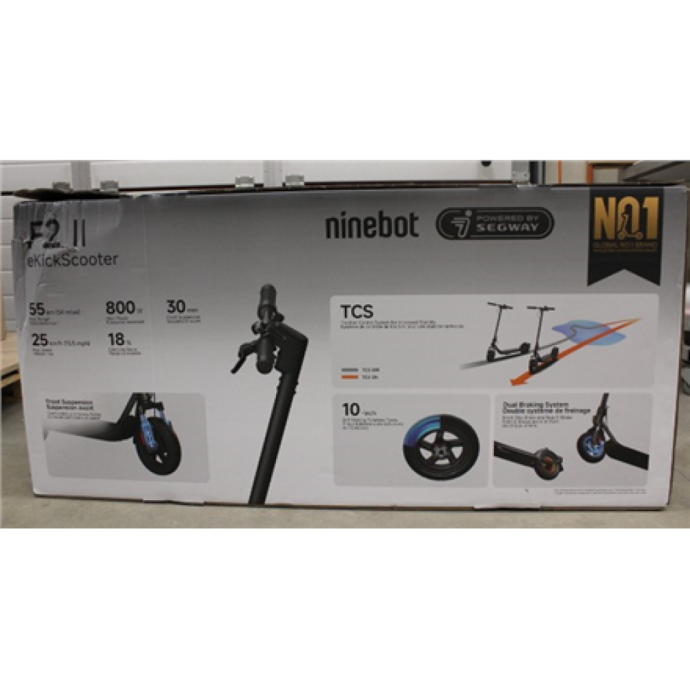 Segway F2 E II , eKickScooter , 800 W , Up to 25 km/h , 10 , 24 month(s) , Black , DAMAGED PACKAGING