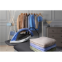 ETA Steam Iron , ETA227690000 Chloe , Steam Iron , 2600 W , Water tank capacity 350 ml , Continuous steam 40 g/min , Silver/Blue