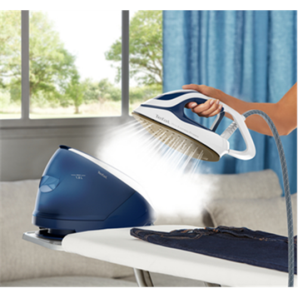TEFAL , Steam Generator , GV9221E0 Pro Express Protect , 2600 W , 1.8 L , 7.6 bar , Vertical steam function , Calc-clean function , Blue/White