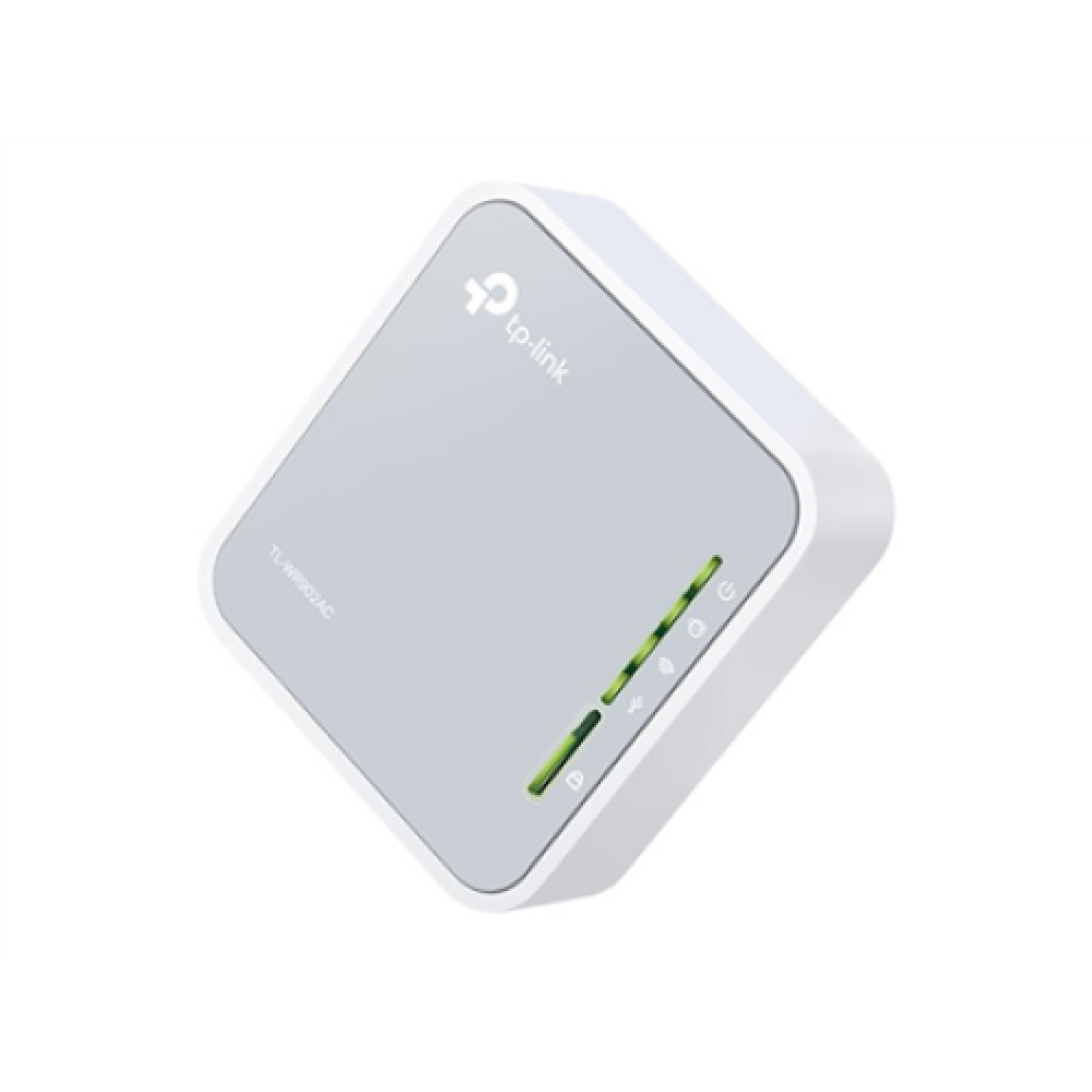 TP-LINK , Router , TL-WR902AC , 802.11ac , 300+433 Mbit/s , 10/100 Mbit/s , Ethernet LAN (RJ-45) ports 1 , Mesh Support No , MU-MiMO No , No mobile broadband , Antenna type 3xInternal , 1x USB 2.0