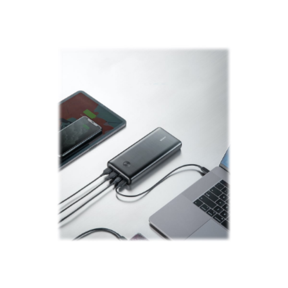 Anker PowerCore III Power Bank , A1291H11 , 25600 mAh , 2x USB-C (87W), 2x USB-A (18W) , Black