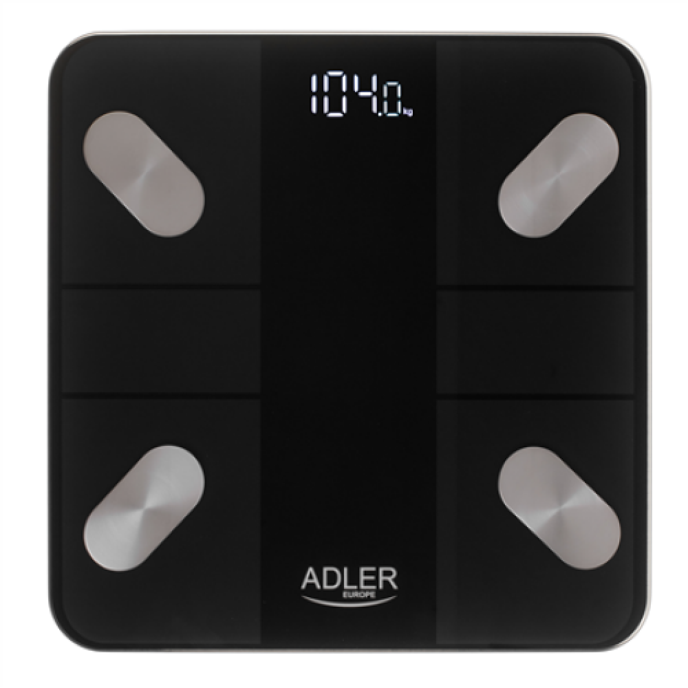 Adler Smart Bathroom Scale , AD 8186b , Maximum weight (capacity) 180 kg , Accuracy 100 g , Body Mass Index (BMI) measuring , Black