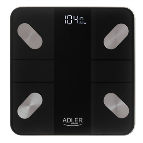Adler , Smart Bathroom Scale , AD 8186b , Maximum weight (capacity) 180 kg , Accuracy 100 g , Body Mass Index (BMI) measuring , Black