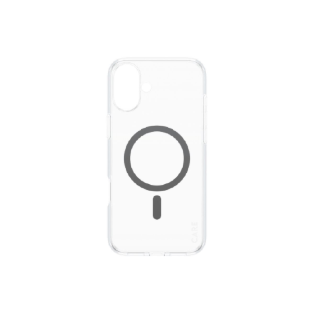 CARE by PanzerGlass Case Flagship , Back protection , Apple , iPhone 16 Plus , Recycled plastic , Transparent/Black , MagSafe