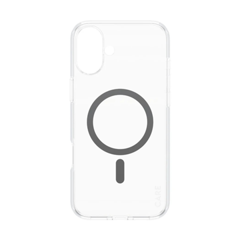 CARE by PanzerGlass Case Flagship , Back protection , Apple , iPhone 16 Plus , Recycled plastic , Transparent/Black , MagSafe