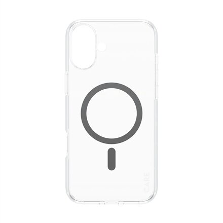 CARE by PanzerGlass Case Flagship , Back protection , Apple , iPhone 16 Plus , Recycled plastic , Transparent/Black , MagSafe