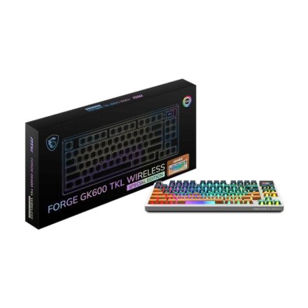 MSI FORGE GK600 TKL WIRELESS MARS , Gaming Keyboard , Wireless , US , Bluetooth , Wireless connection , Mechanical Linear